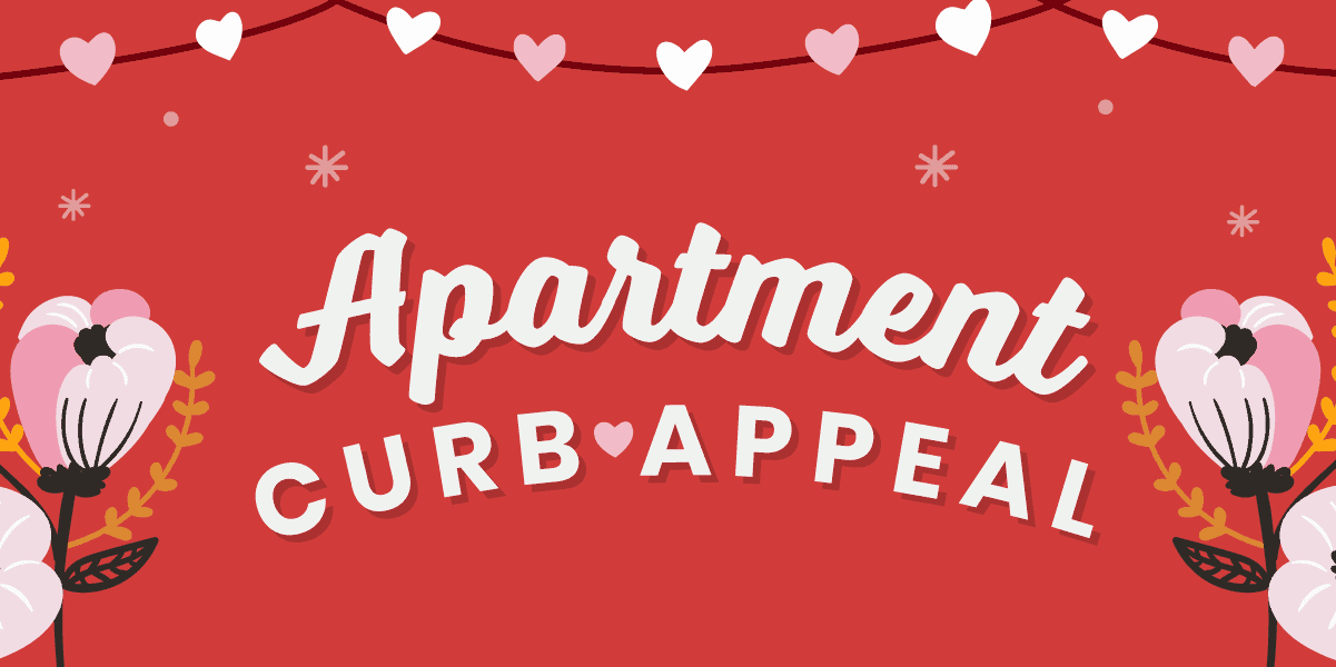 Graphic that says "Apartment Curb Appeal"