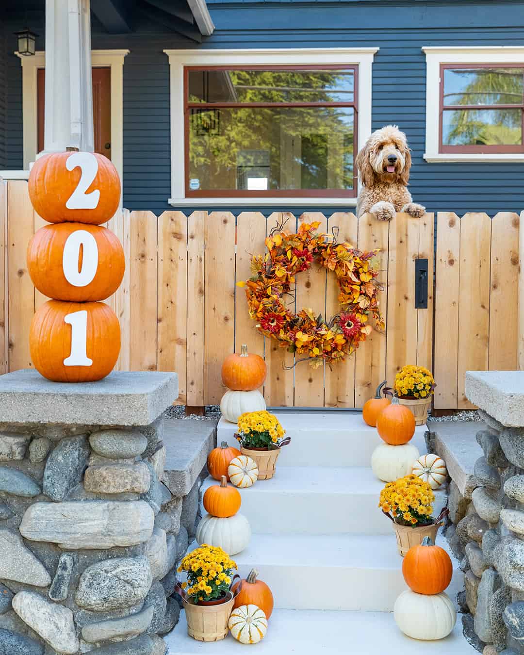 House Numbers on Pumpkin Decorations