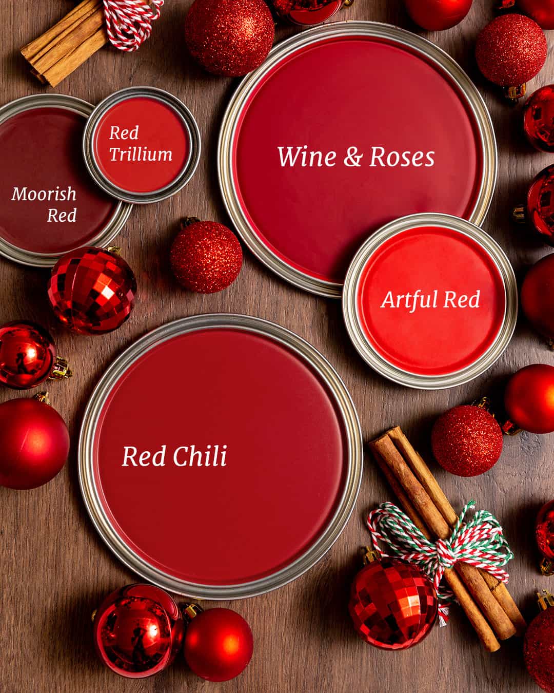 Warm red holiday paint colors