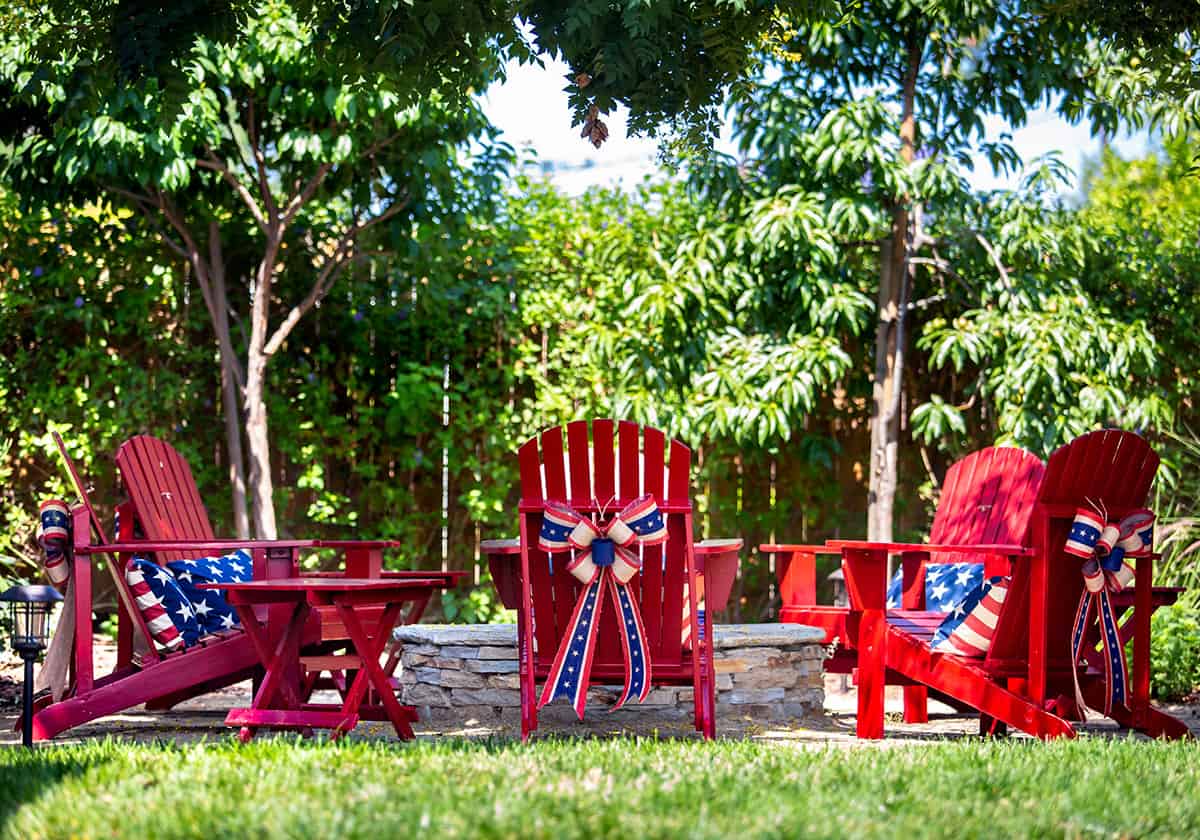 Chairs around Firepit