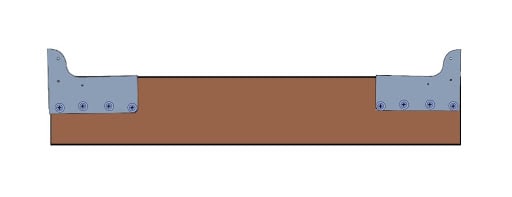 Illustration of fasteners for a raised bed