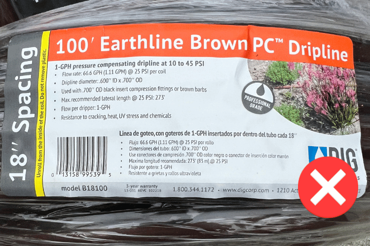 Drip tubing with emitters