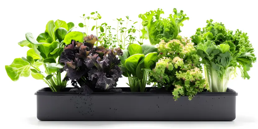 A small lettuce garden using hydroponic technology