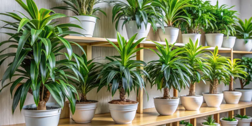 A room filled with Dracaena plant