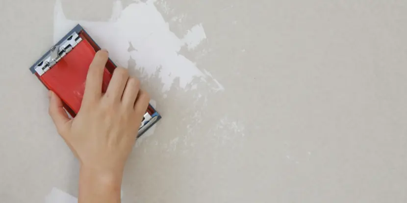 Sanding a wall patch