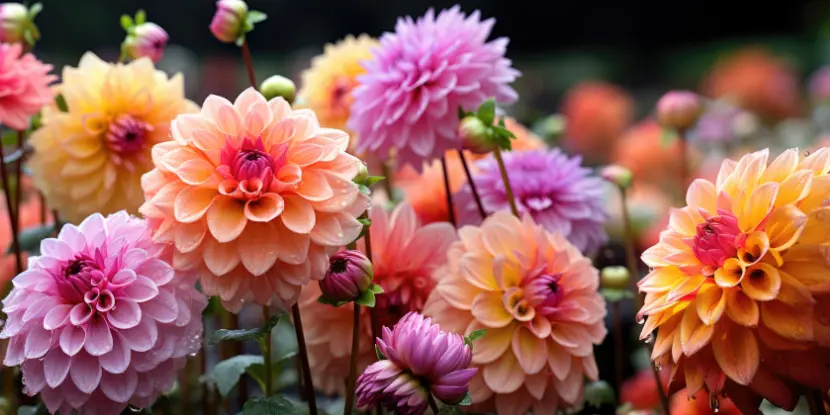 Dahlia blooms