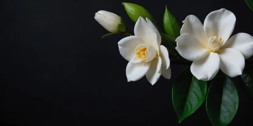 Gardenia buds and blossoms