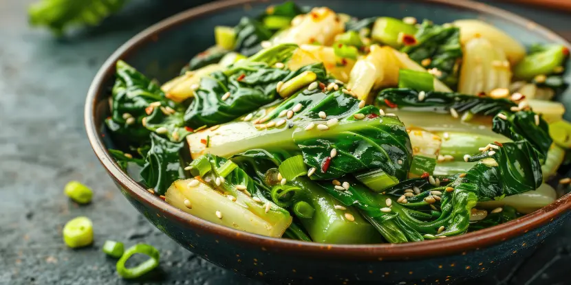 Stir-fried bok choy