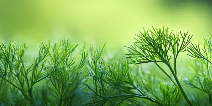 Fresh dill in the garden