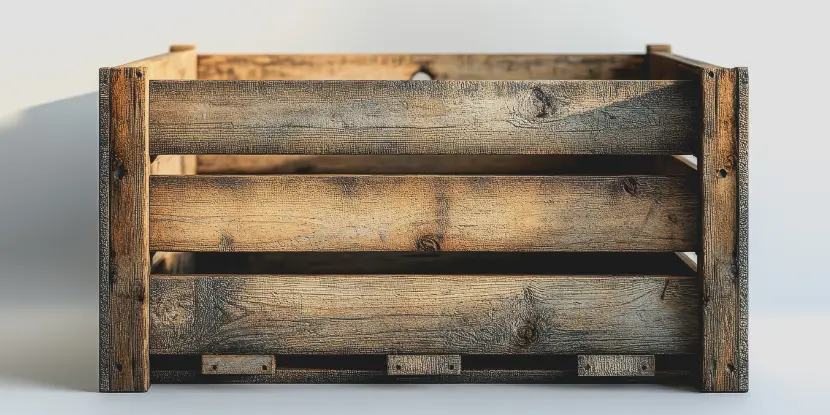 A crate made from pallets