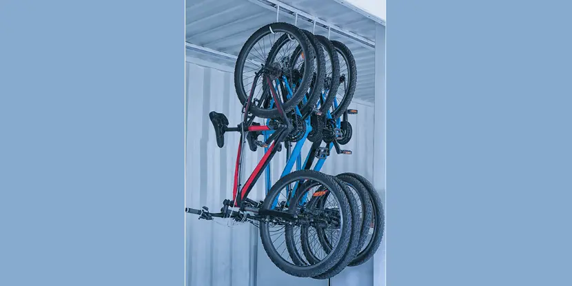 Overhead bicycle rack