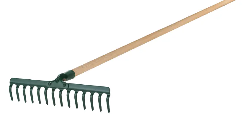 A garden rake