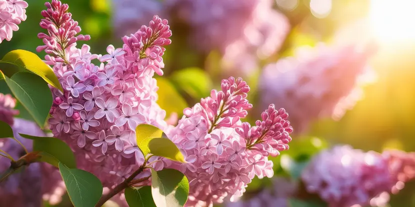 Pink lilac flowers