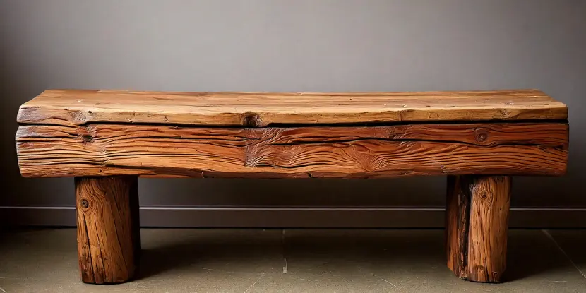 Reclaimed wood bench