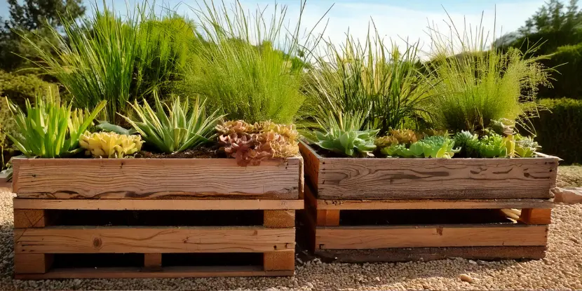 Wood pallet planters