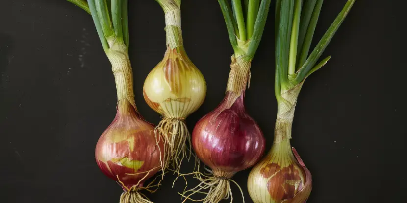 Harvested onions