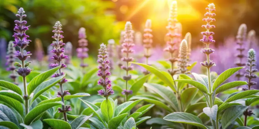 Sage plants in bloom