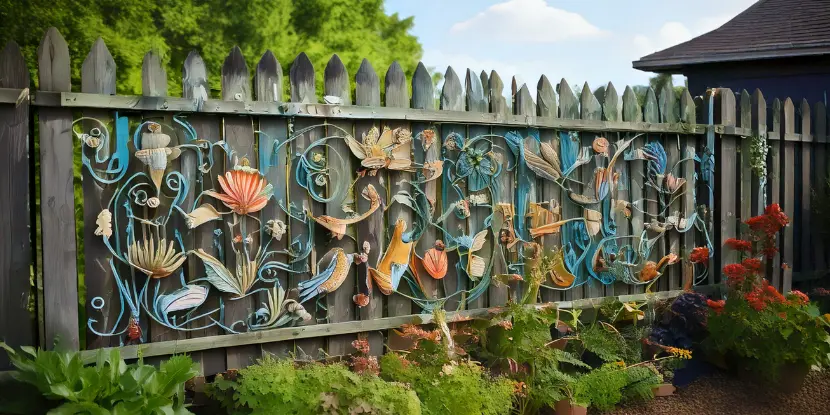 Decorated fence