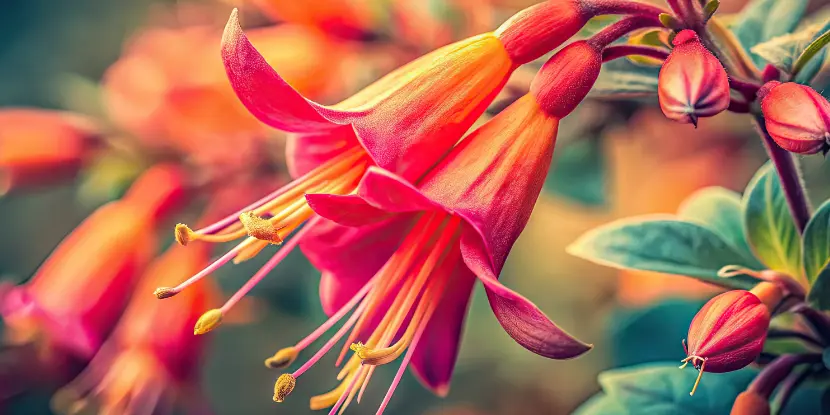 California Fuchsia blooms