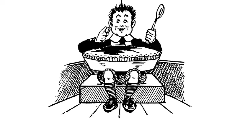 Vintage illustration of Little Jack Horner