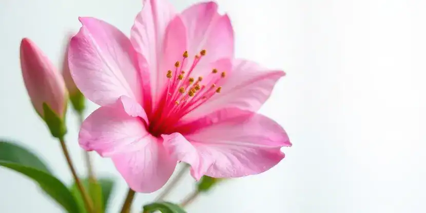 A pink azalea flower