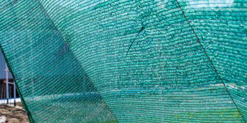 An aqua shade cloth