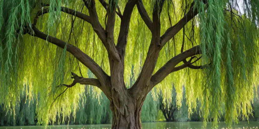 A weeping willow tree