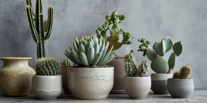 Potted cacti