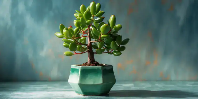 Potted jade plant