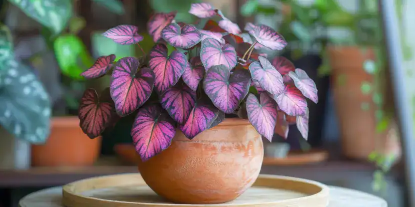 Potted caladium plant