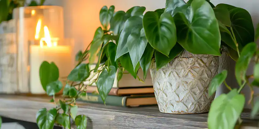 Potted heartleaf philodendron
