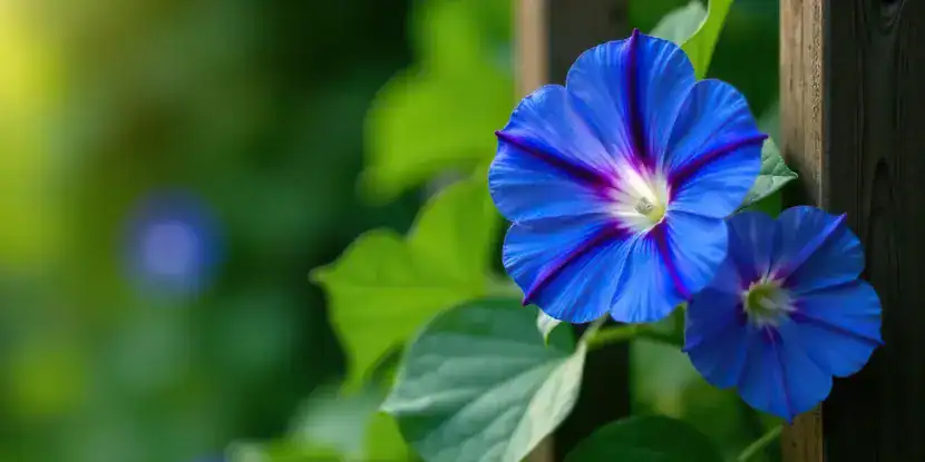 Morning glory blossoms