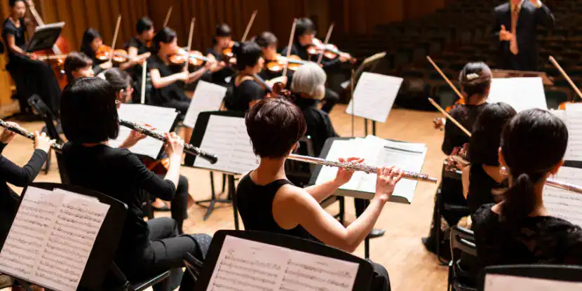 A symphony orchestra