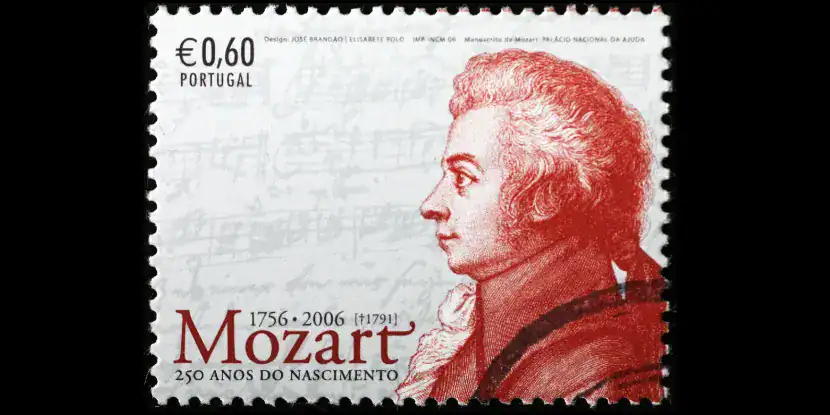 Portuguese Mozart stamp