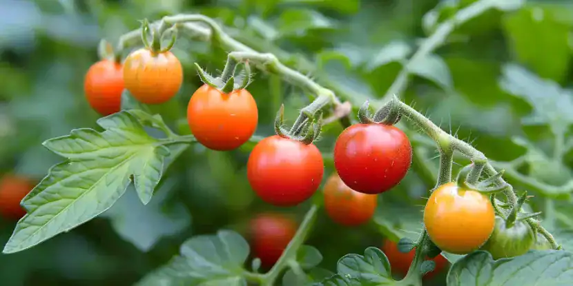 Sweet 100 tomatoes on the plant