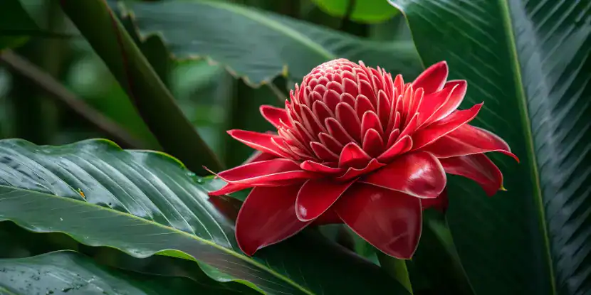 Red Torch Ginger flower