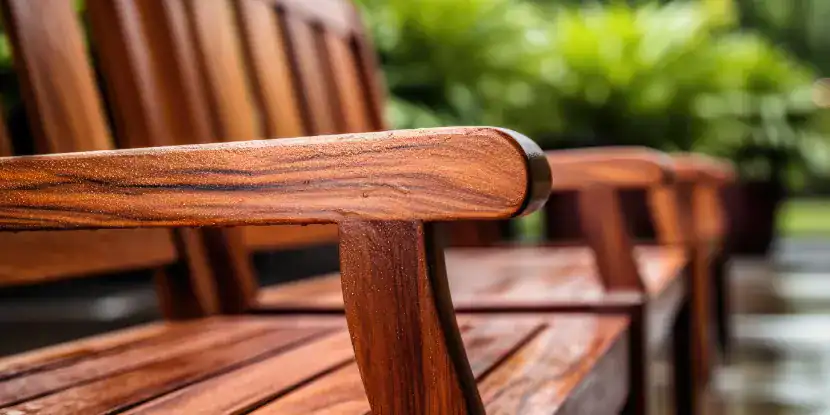 Pressure washing restores outdoor wood furniture