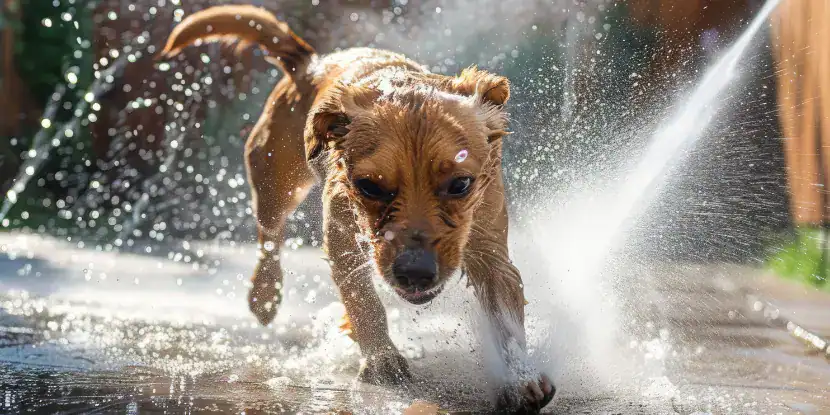 Washing the dog