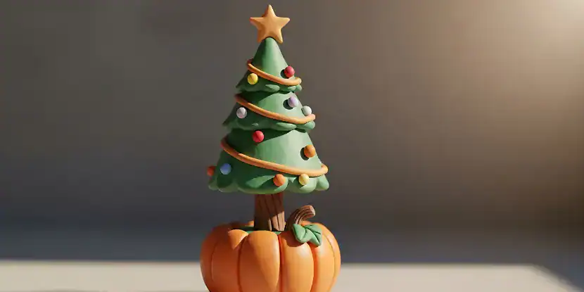 A resin Christmas tree