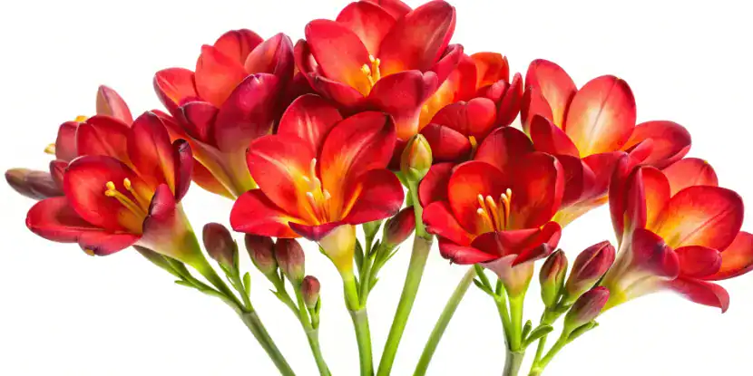 Cut freesias flowers