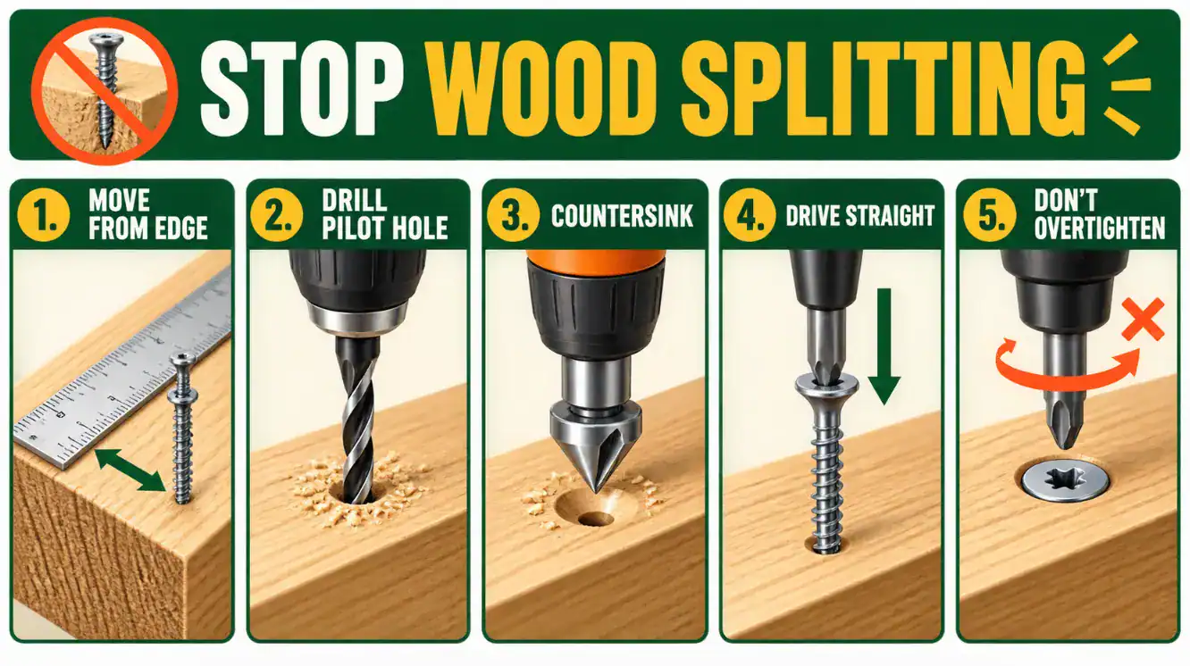Screws Splitting Wood Near The End Of The Board This Is The Reason And The Best Way To Stop It