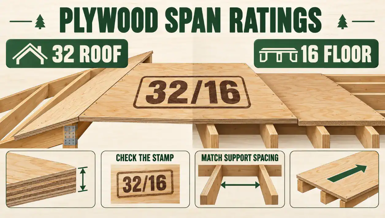 What Plywood Span Ratings Mean for Roofs and Floors